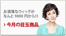 今月の目玉商品 お洒落なウィッグがなんと9800円から!!